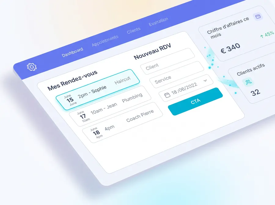 Dashboard web moderne